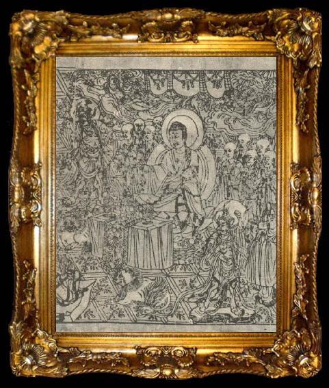 framed  william r clark en buddhistisk bonbok, ta009-2